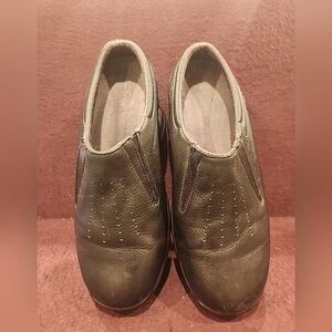 Z-coil Taos Black Leather Slip On Shoes